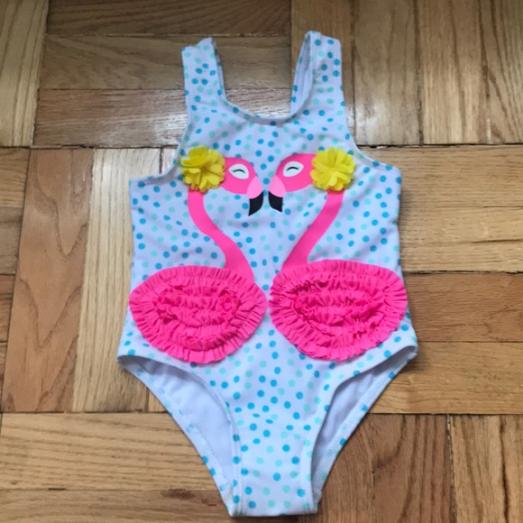 NWT Wetsuitclub Flamingo One-Piece Swimsuit sz4T - Picture 2 of 5
